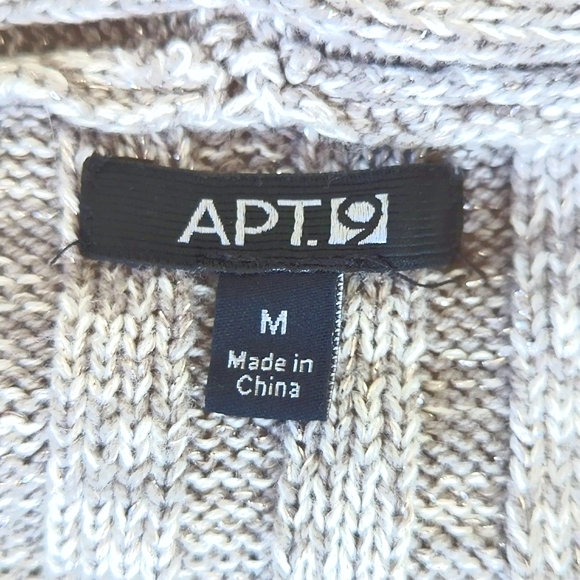 Apt 9 gray off the shoulder sweater with subtle iridescence. Size M - Picture 8 of 10